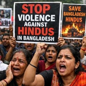 Protests Over Violence Against Hindus in Bangladesh